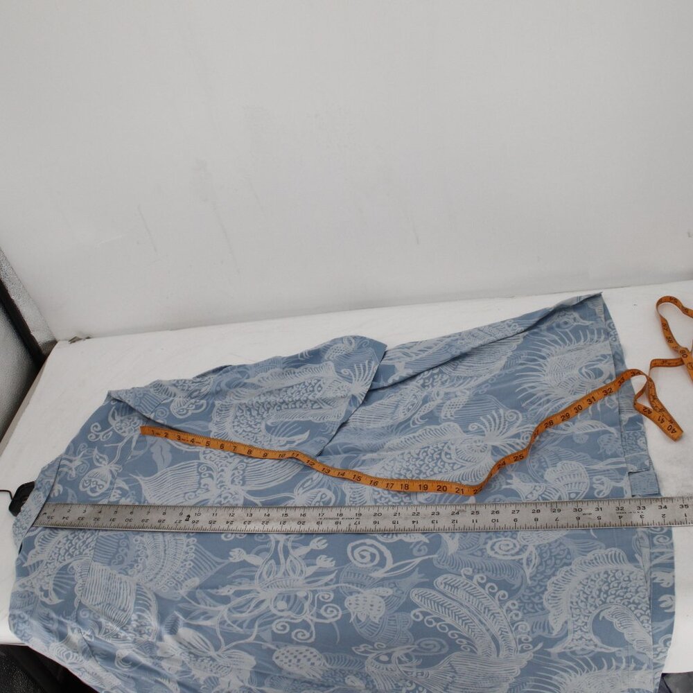 Tommy Bahama Hawaiian Shirt Mens 2XL Silk fish shrimp seafood print loop collar - Picture 13 of 16